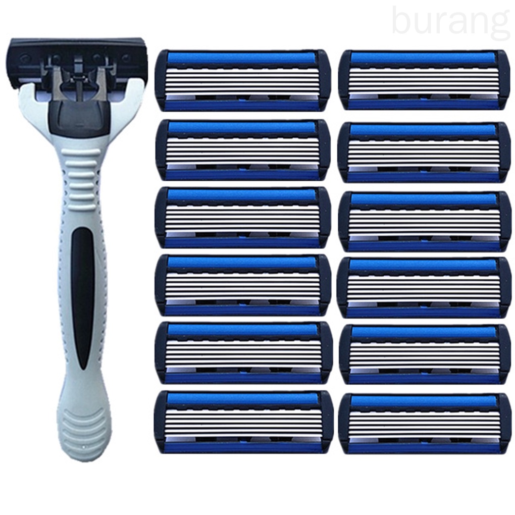 Dao cạo râu 6 lớp 12 lưỡi bằng thép không gỉ