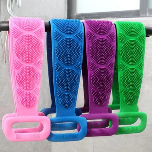Dây Tắm Chà Lưng Silicon Dây Chà lưng Tắm 2 Mặt Massage