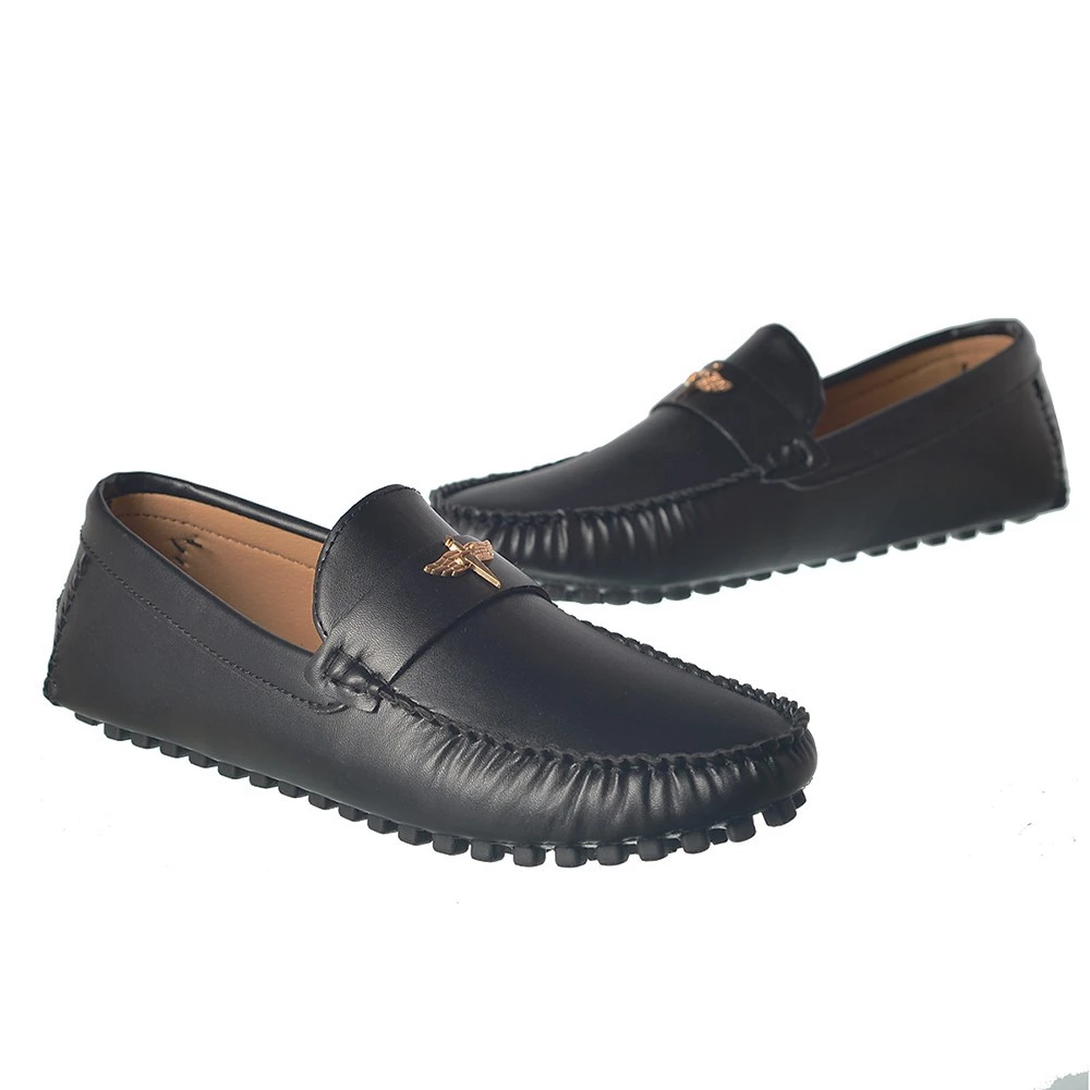 giày lười nam da bóng mác hình cánh chim-2211 GDDB5 GIAO HÀNG NHANH