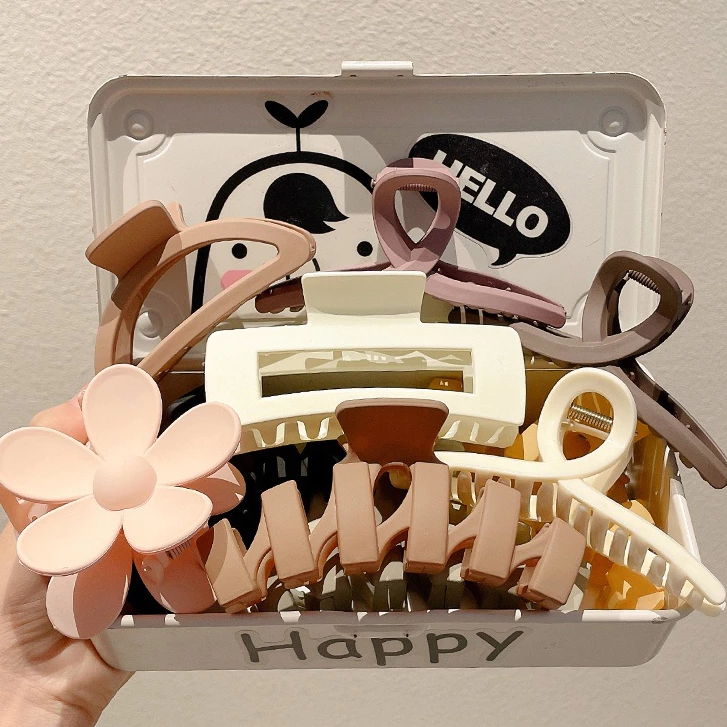 Set 5 kẹp tóc càng cua Kẹp Tóc Màu Đen Phong Cách Hàn Quốc Cho Nữ