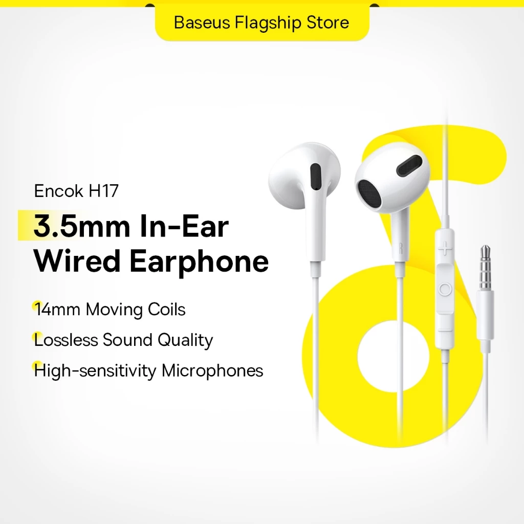Tai Nghe Nhét Tai baseus h17 Có Dây Chuẩn 3.5mm