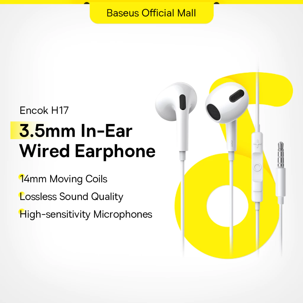 Tai nghe Baseus H17 Encok kiểu nhét tai có dây 3.5mm
