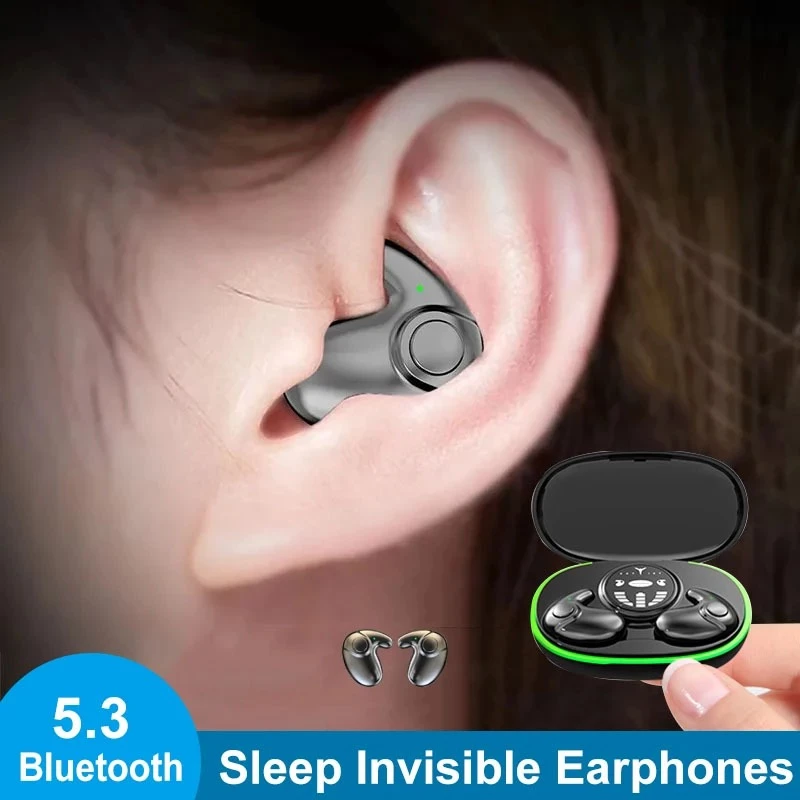 Tai nghe ngủ mini vô hình Bluetooth 5.3 Tai nghe không dây IPX5 Tai nghe giảm tiếng ồn chống nước Tai nghe điều khiển cảm ứng
