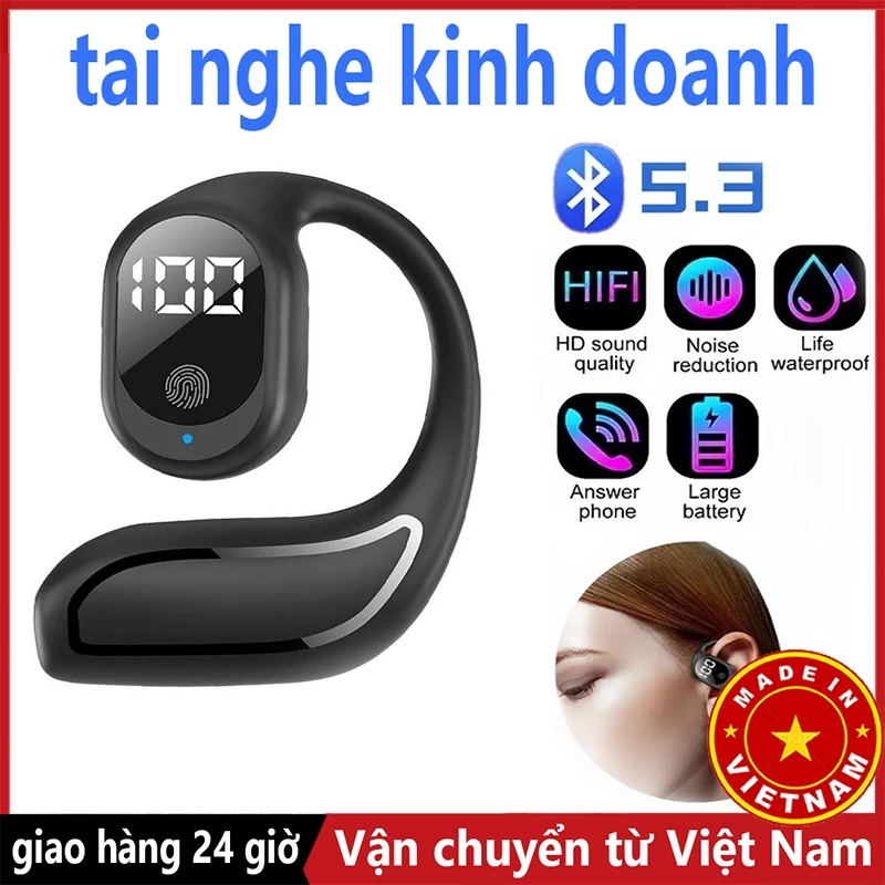 (Lô hàng địa phương) Tai Nghe Nhét Tai Bluetooth 5.3 Tai Nghe Bluetooth Thể Thao Không Dây Âm Thanh hifi Kiểu Dáng Thể Thao Stereo Giảm tiếng ồn nghe chống nước Sử Dụng Lên Đến 20H