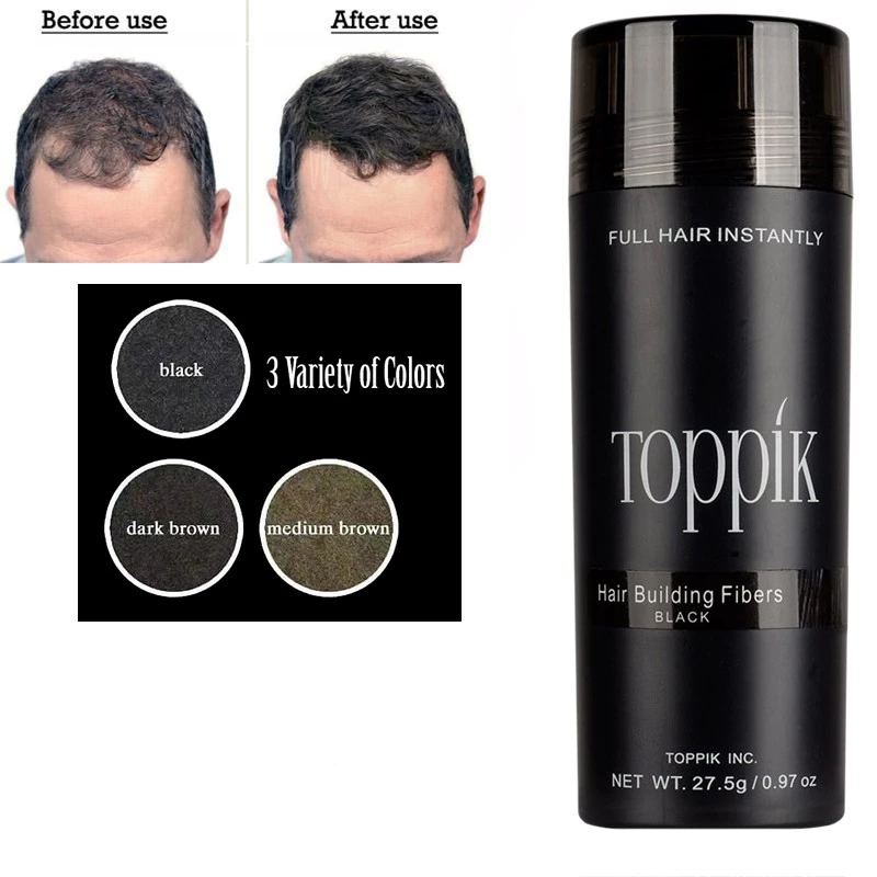 Toppik Sợi Xây Dựng Tóc Keratin Sợi Tóc Xịt Bột Rụng Xây Dựng Đường Dây Cho Tóc Râu Rụng Che Khuyết Điểm Làm Mỏng Chăm Sóc 27.5g