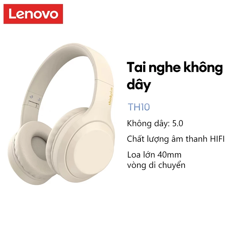 Tai nghe Bluetooth Lenovo TH10 Chống ồn Chống nước Có Mic cho Android iOS và PC