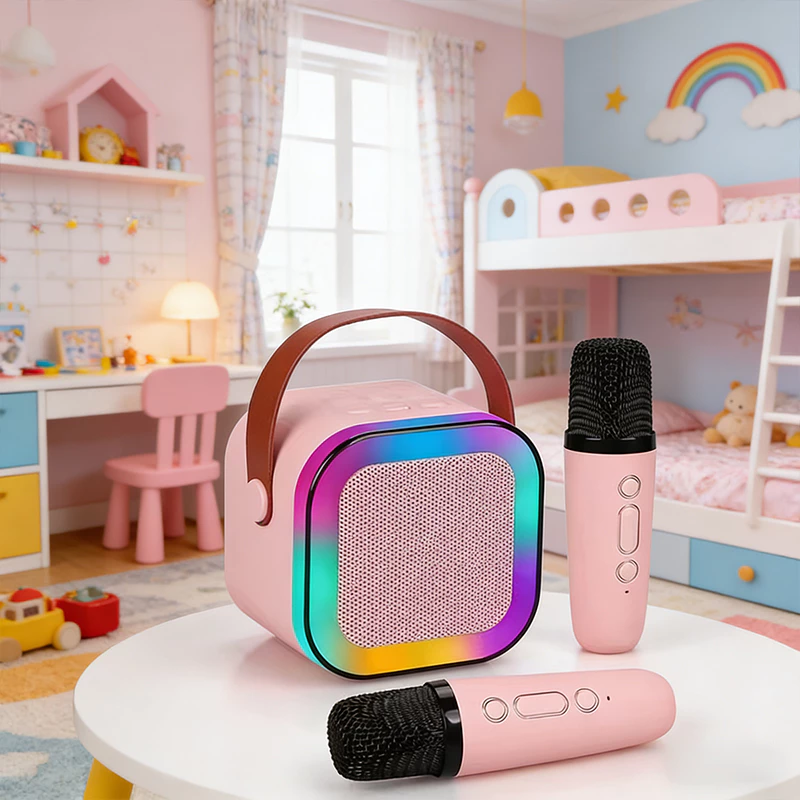 Loa Karaoke Bluetooth Mini VIETQUICK.VN K12, Bảo Hành 12 Tháng, Bao Gồm 2 Micro Không Dây (Mỗi