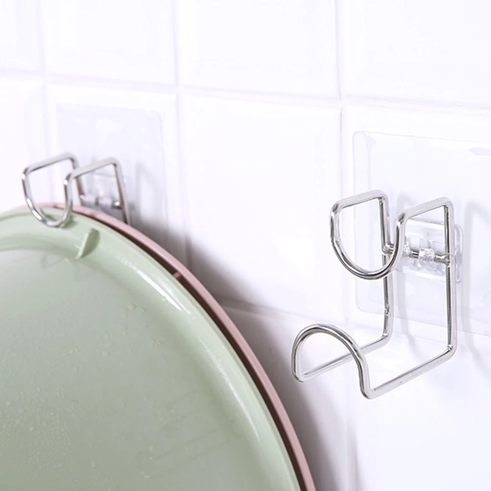 Móc Treo Chậu Dán Tường Inox Treo Dao Thớt Đa Năng