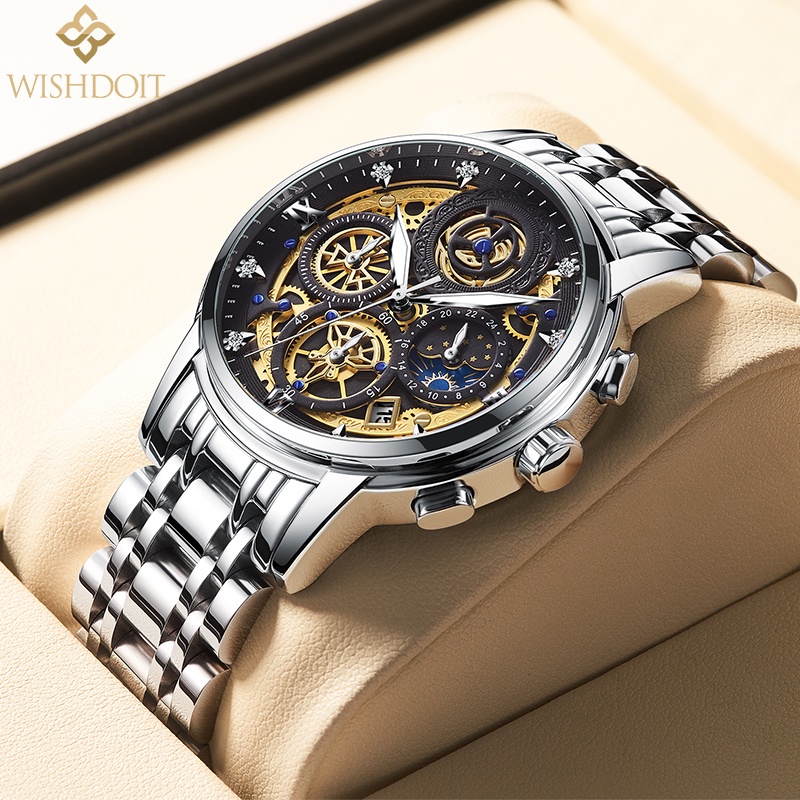 Đồng hồ quartzdây thép không gỉ quà tặng sinh nhật cho nam lớn tuổi rất thích hợp