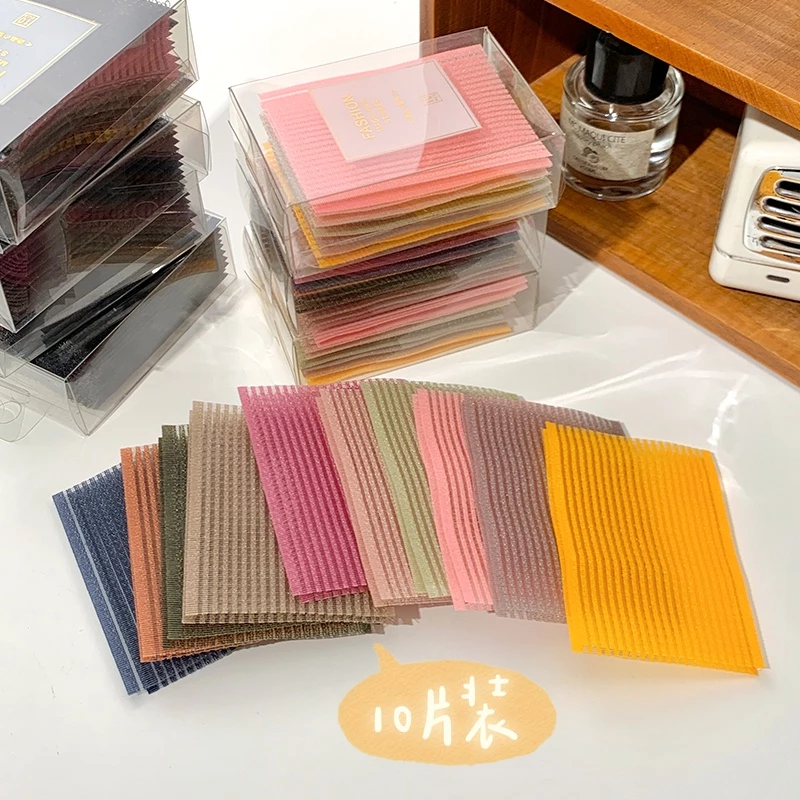10 cái Băng Đô Dán Tóc nữ thời trang hàn quốc nhãn dán tóc đầy màu sắc mái velcro đăng tóc