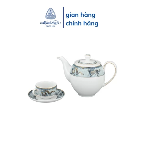 Bộ ấm chén trà sứ Minh Long quà tặng sếp nam lên chức thiết thực nhất