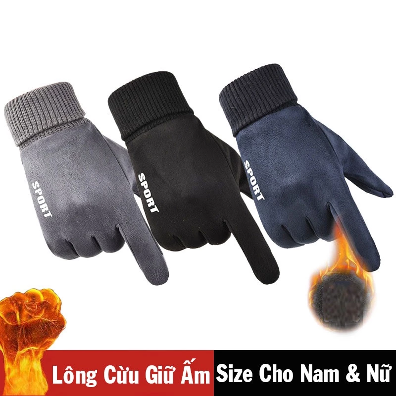 Găng tay mùa đông giữ ấm có cảm ứng điện thoại dành cho cả nam và nữ - Cao cấp Sport M55