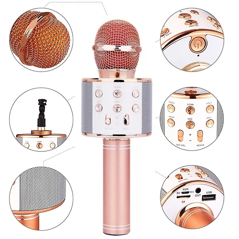 Micro karaoke bluetooth không dây, Mic hát karaoke không dây，Loa karaoke mini di động áp dụng