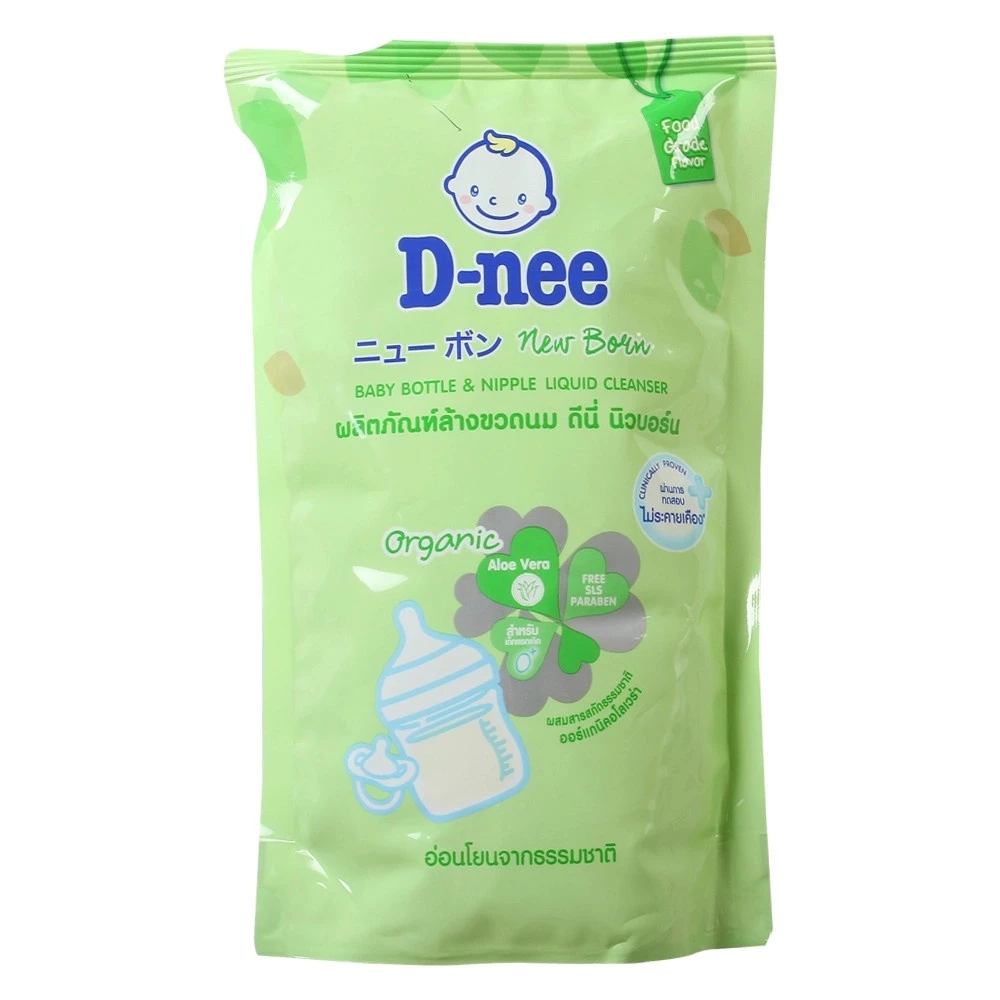 Túi Nước xúc bình sữa Dnee, rửa bình sữa Dnee dạng túi 550ml hàng thái.