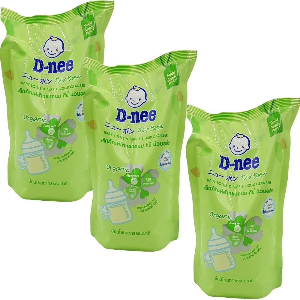 ComBo 3 Túi Nước xúc bình sữa Dnee, rửa bình sữa Dnee dạng túi 550ml - An toàn cho bé Yêu ..