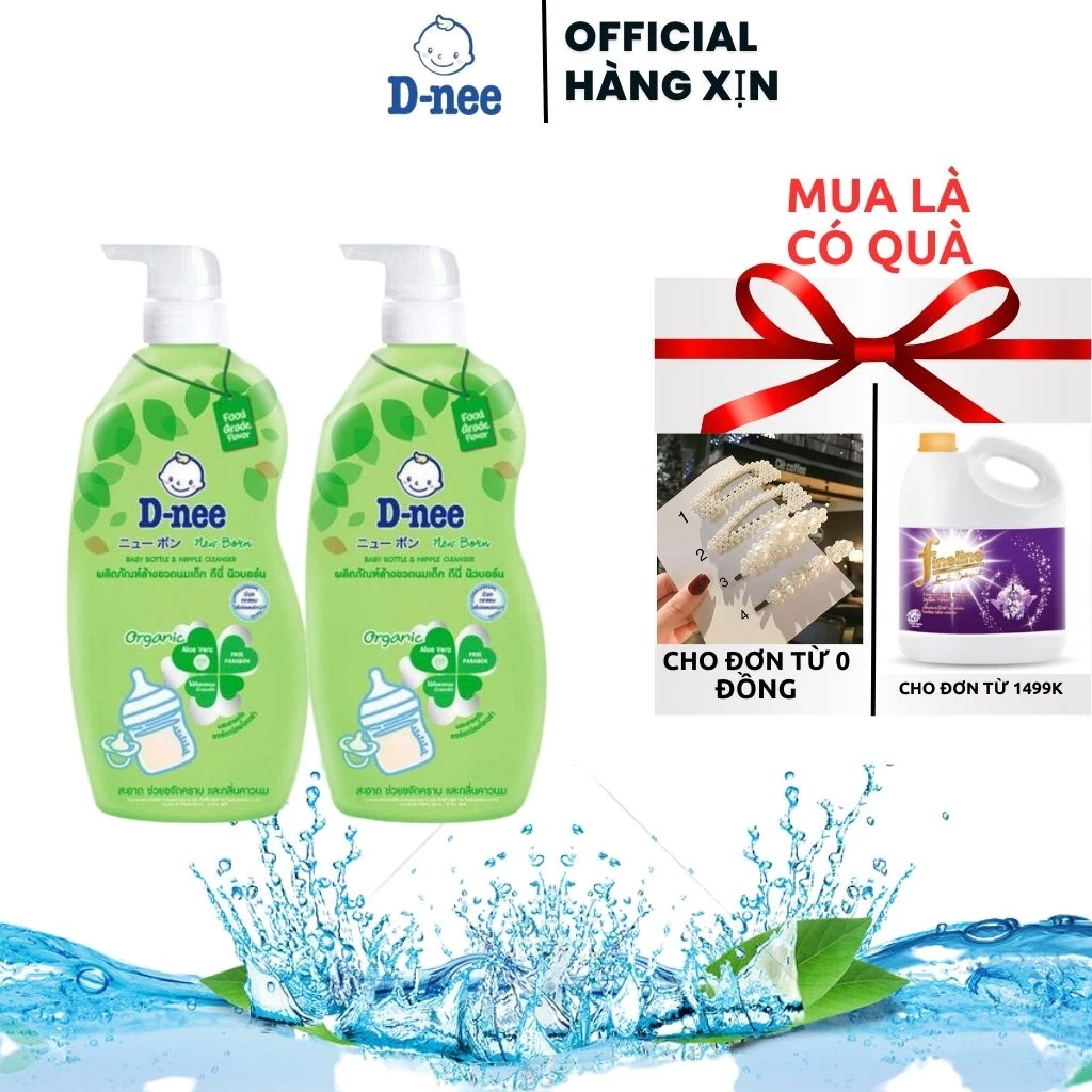 ComBo 2 Chai Nước rửa bình/ xúc bình sữa Dnee Thái Lan 600ml - An toàn cho bé yêu ..