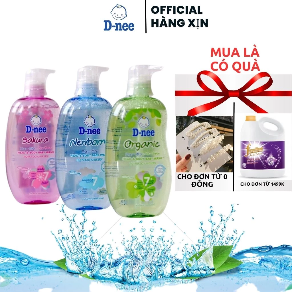 Chai Sữa tắm gội toàn thân Dnee cho bé 380ml , Sữa tắm gội thái an toàn cho bé an tâm cho mẹ ..