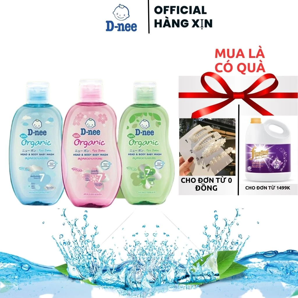 Sữa Tắm Gội Toàn Thân Dnee An Toàn Cho Bé Hương Thơm Mát (D-nee Thái Lan - Loại 380ml) ..