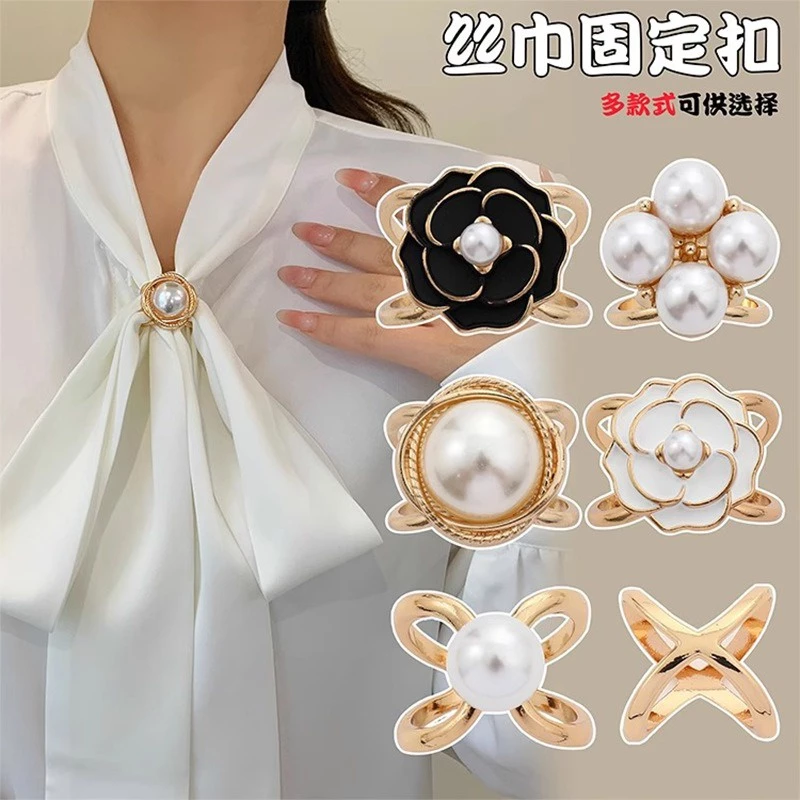 Trâm Cài Khăn Choàng Lụa Cao Cấp Cài Nơ Thời Trang