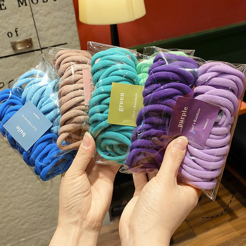 Set 50 Dây Buộc Tóc Co Giãn Tốt Màu Kẹo gradient Xinh Xắn Cho Nữ