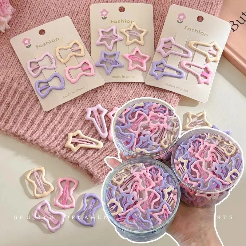 Bộ kẹp tóc ngôi sao kẹp tóc cho bé màu hồng cho trẻ em