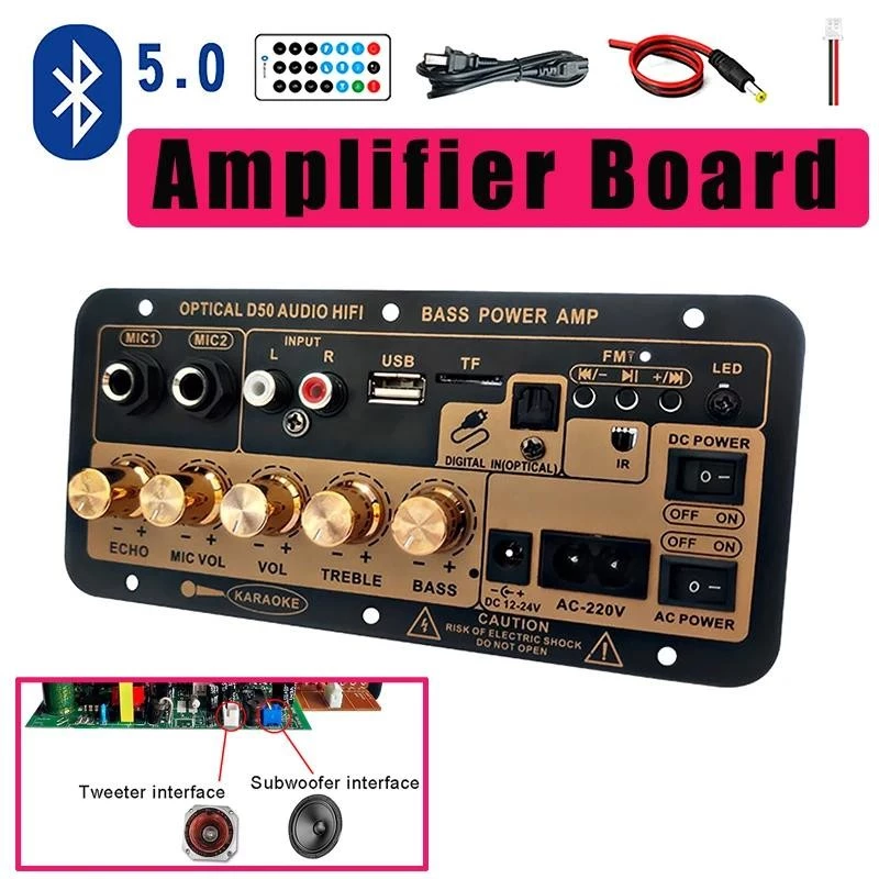 【🔥HCM/24H】Bo mạch loa D50 Bluetooth 4.2 30-120w cho Loa gia đình, Karaoke DIY, Bộ khuếch đại â