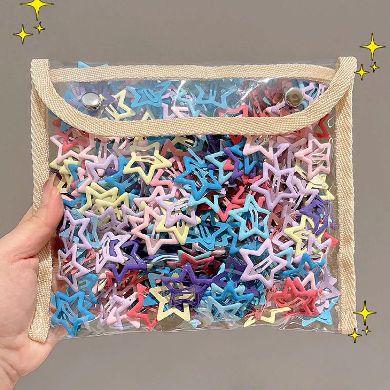 (30PCS+BAG) Kẹp tóc ngôi sao Dopamine thời trang Hàn Quốc Bộ phụ kiện tóc mới