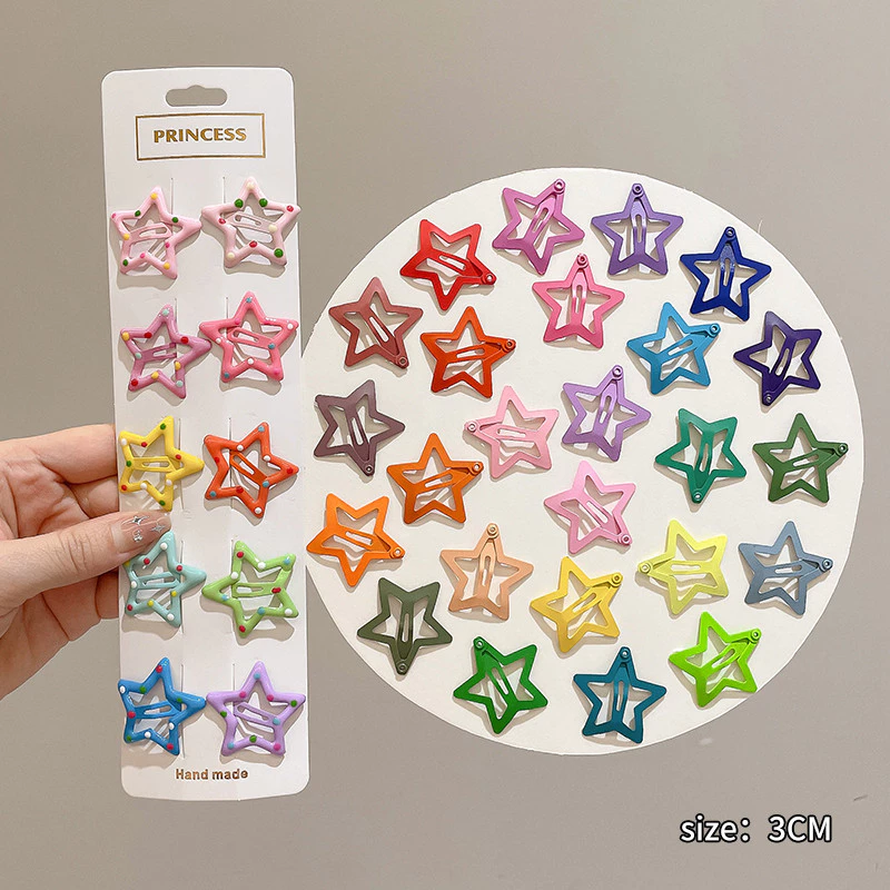 Set 35 kẹp tóc ngôi sao Thời Trang Hàn Quốc Dopamine Ngôi Sao Kẹp Tóc Nữ Y2k Nhiều Màu Sắc BB Kẹp Phụ Kiện Tóc Dễ Thương