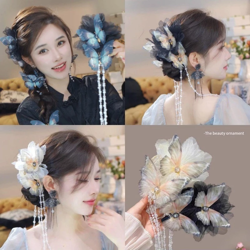 Kẹp tóc tua rua thời trang Hàn Quốc dành cho nữ Updo Shark Clip Phụ kiện tóc