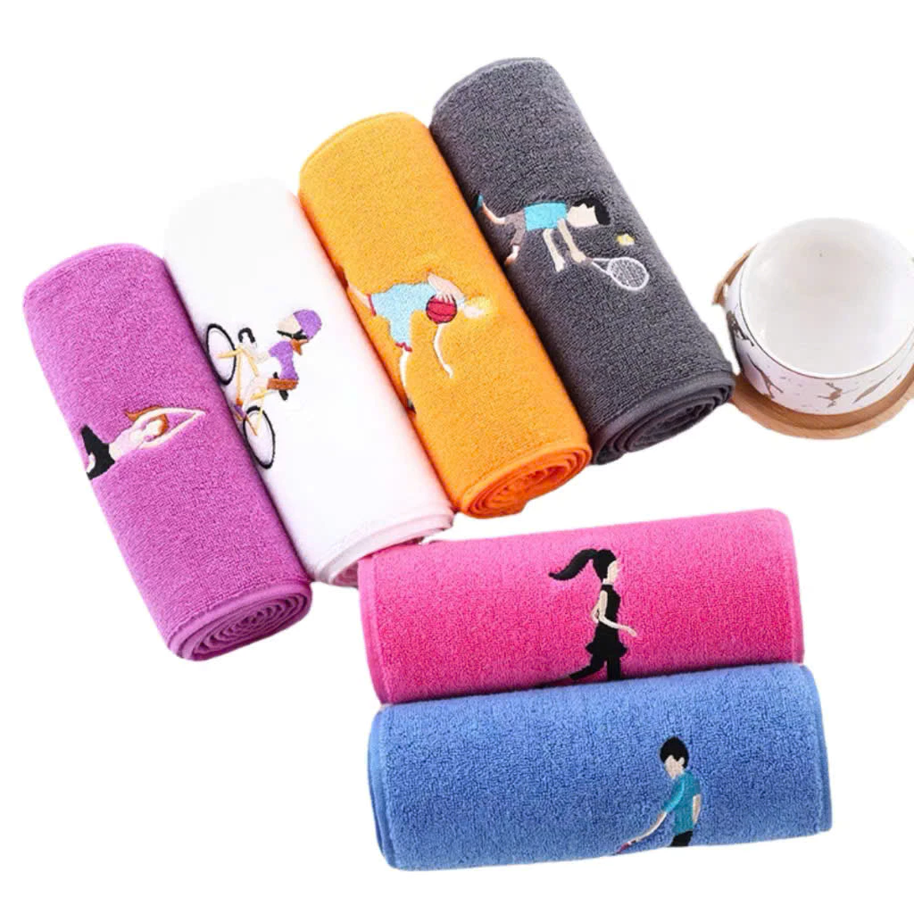Khăn lau mồ hôi tập Yoga,Khăn cotton thể thao lau thấm mồ,Chất liệu cotton, kích thước 110cm x 25cm GB135
