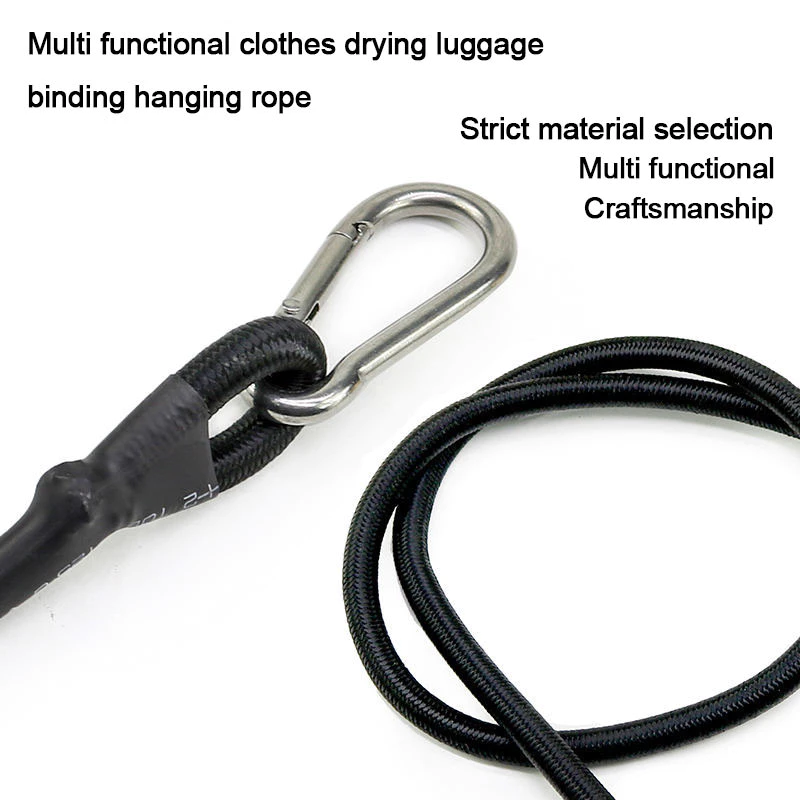 Dây thun co giãn 30CM 8MM với móc, nhẹ, phù hợp cho xe đạp, buộc hành lý, xếp lên mái xe