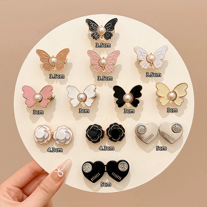 Thời Trang Hàn Quốc Bướm Thắt Lưng Quần Jean Eo Cố Định Có Thể Điều Chỉnh Nút Quần Phụ Kiện