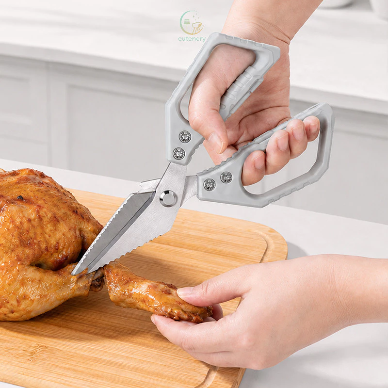 Kéo Cắt Xương Gà Chuyên Dụng – Thép Không Gỉ, Lực Cắt Mạnh, Đa Năng Nhà Bếp