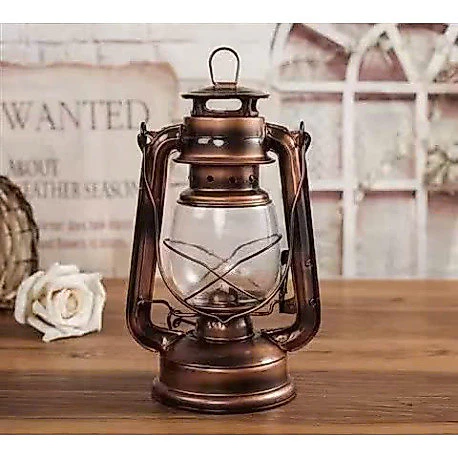 Đèn bão đèn dầu cổ điển tiện lợi cho cắm trại, đèn măng xông kèm dây bấc thay thế (si le)