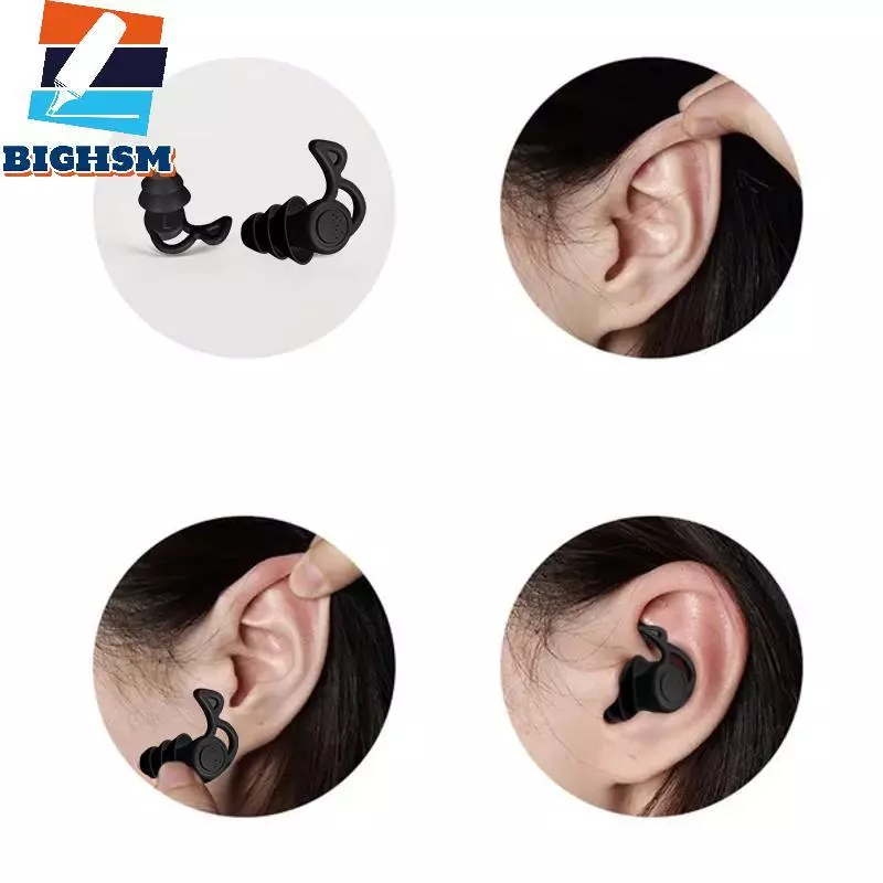 [BIGHSM] Nút tai silicon chống ồn 1 cặp, dùng khi bơi, ngủ, làm việc, lướt sóng - bảo vệ tai mềm mại