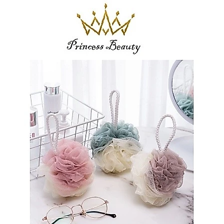 Một chiếc bông tắm tròn vải lưới mềm mại tạo bọt làm sạch cơ thể - Đồ dùng nhà tắm