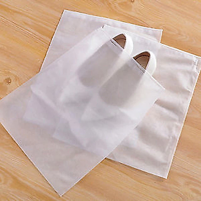 SET 50 Túi Đựng Giày Đa Năng Vải Không Dệt, Miệng Dây Rút Tiện Lợi (Màu trắng)
