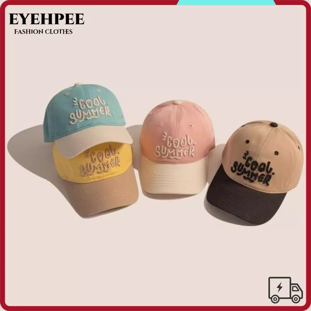 EYEHPEE Mũ bóng chày trẻ em EYEHPEE, Mũ che nắng thêu màu tương phản, Mũ lưỡi vịt dễ thương cho bé trai bé gái 2-7 tuổi