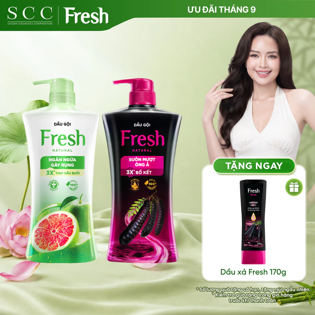 Dầu Gội Đầu FRESH Thiên Nhiên Chăm Sóc Tóc 650g/chai