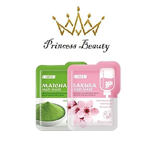 Mặt Nạ Bùn Trà Xanh Matcha LAIKOU Tinh Chất Làm Sạch Sâu 5g