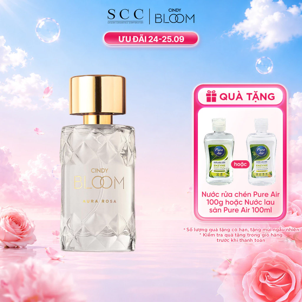 Nước Hoa Nữ CINDY BLOOM Aura Rosa Hương Kiêu Sa Sang Trọng 50ml