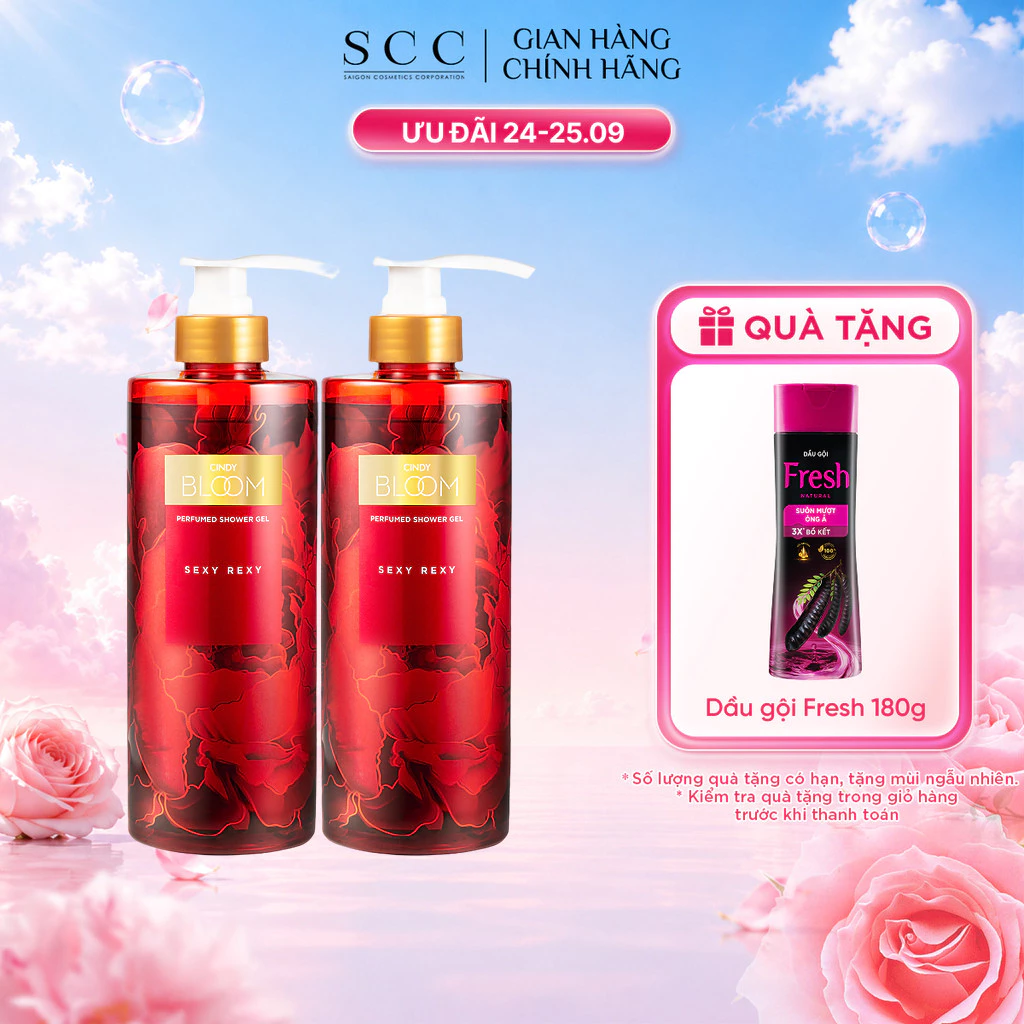 Combo 2 Sữa Tắm Nước Hoa CINDY BLOOM Sexy Rexy/ So Slay Hương Gợi Cảm Quyến Rũ 640g/chai