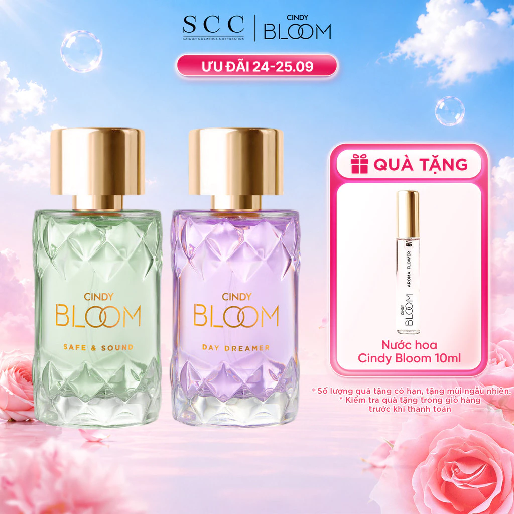 Combo Nước Hoa Nữ CINDY BLOOM Safe & Sound Và Day Dreamer 50ml/chai