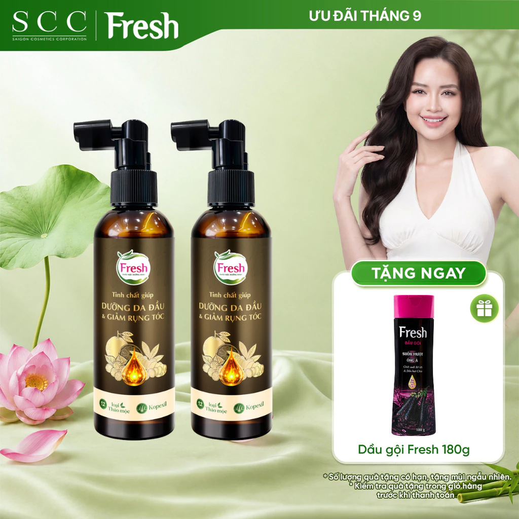 Combo 2 Xịt Tinh Chất Fresh Thảo Mộc Dưỡng Sinh Giúp Dưỡng Da Đầu Và Hỗ Trợ Giảm Rụng Tóc 100ml