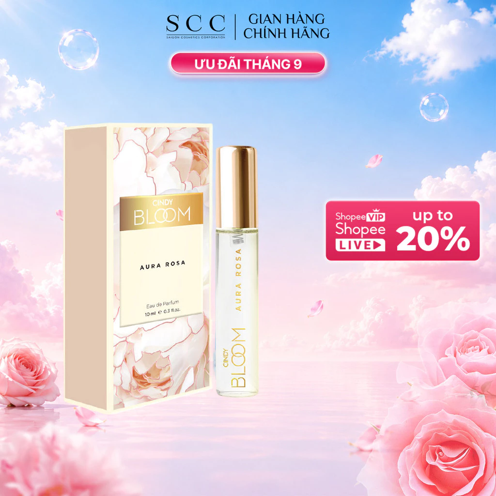 Nước Hoa Nữ CINDY BLOOM Aura Rosa Hương Kiêu Sa Sang Trọng 10ml