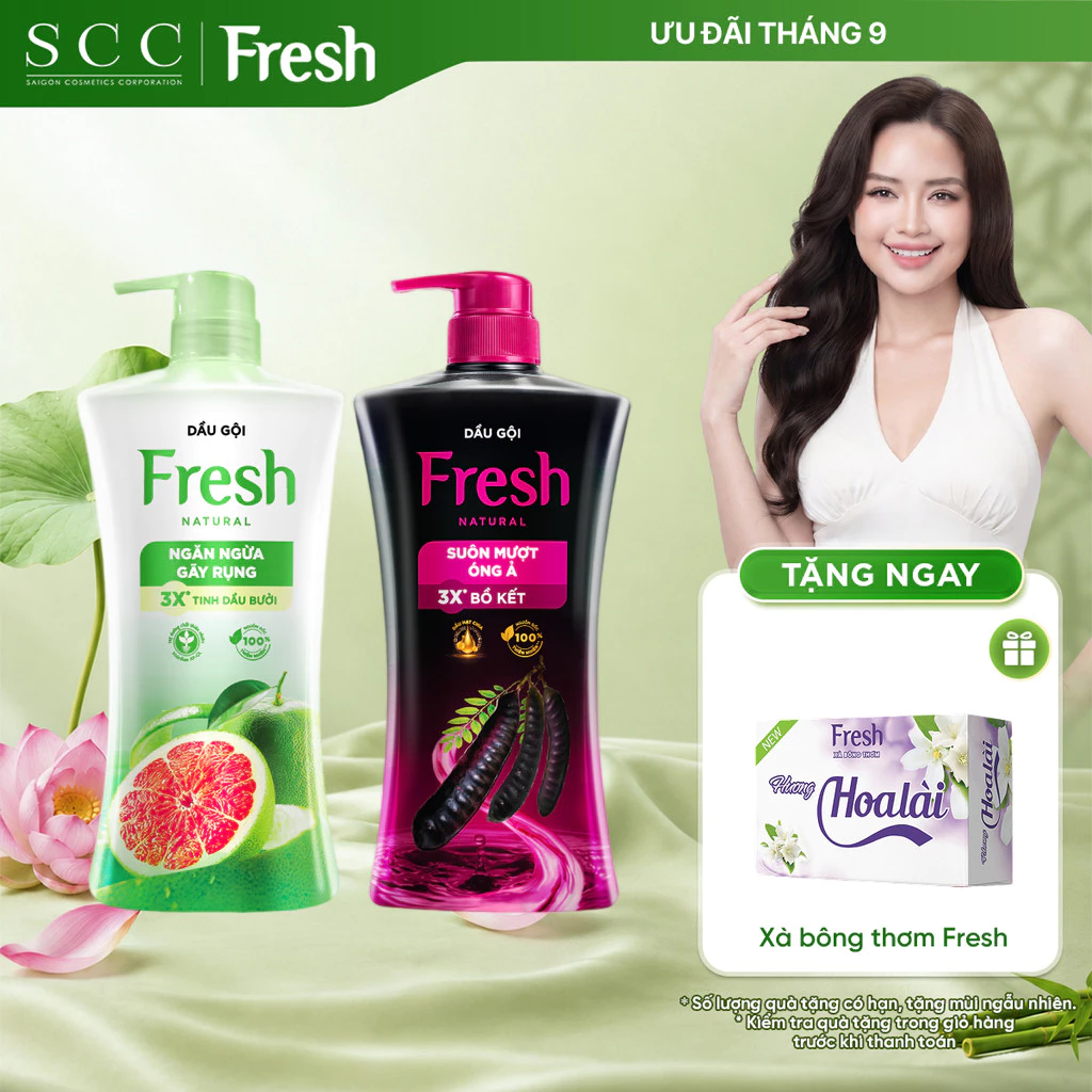 Dầu Gội FRESH Thiên Nhiên Giúp Tóc Chắc Khỏe Mềm Mượt 650g/chai