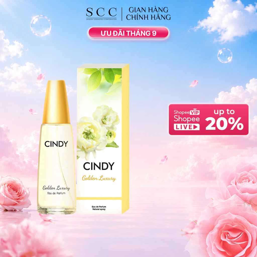 Nước Hoa Nữ CINDY Golden Luxury Mùi Hương Sang Trọng Quyến Rũ 50ml