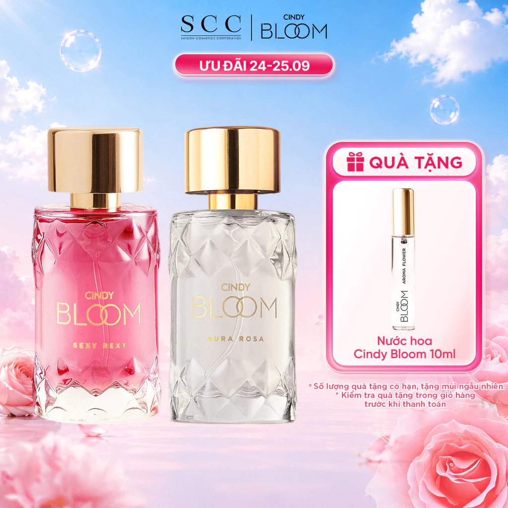 Combo Nước Hoa Nữ CINDY BLOOM Sexy Rexy Và Aura Rosa 50ml/chai