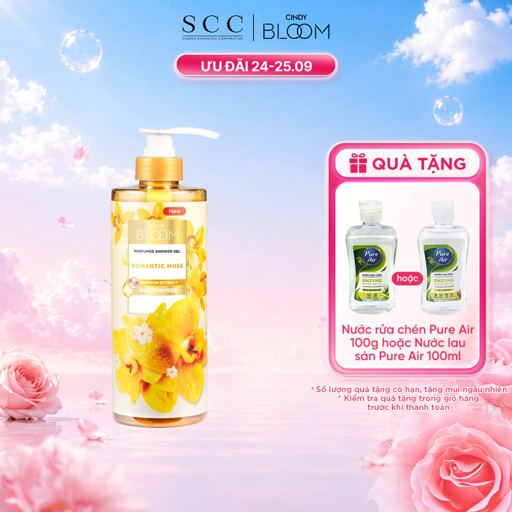 Sữa Tắm Nước Hoa CINDY BLOOM Romantic Muse Hương Quyến Rũ Lãng Mạn 640g/chai