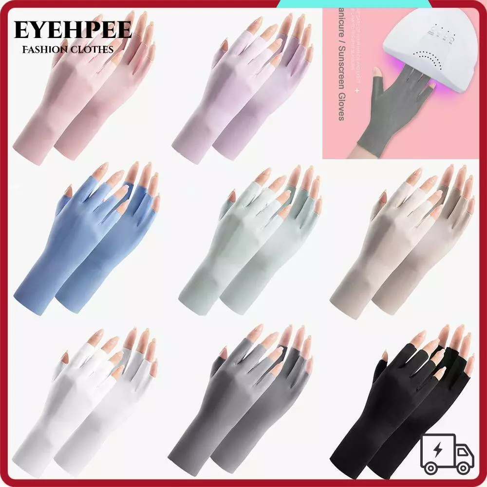 EYEHPEE Găng tay vẽ móng tay EYEHPEE, Đèn Led Nail Uv Protection Găng tay chống nắng, Bảo vệ đầy màu sắc Da ngón tay Chống bức xạ Chống tia UV Nail Art Mittens Drive